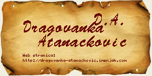Dragovanka Atanacković vizit kartica